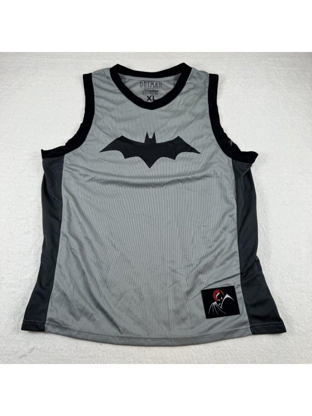 Batman Lootwear Tank Shirt Mens Size XL Gray Bruce Wayne 25 Jersey Basketball